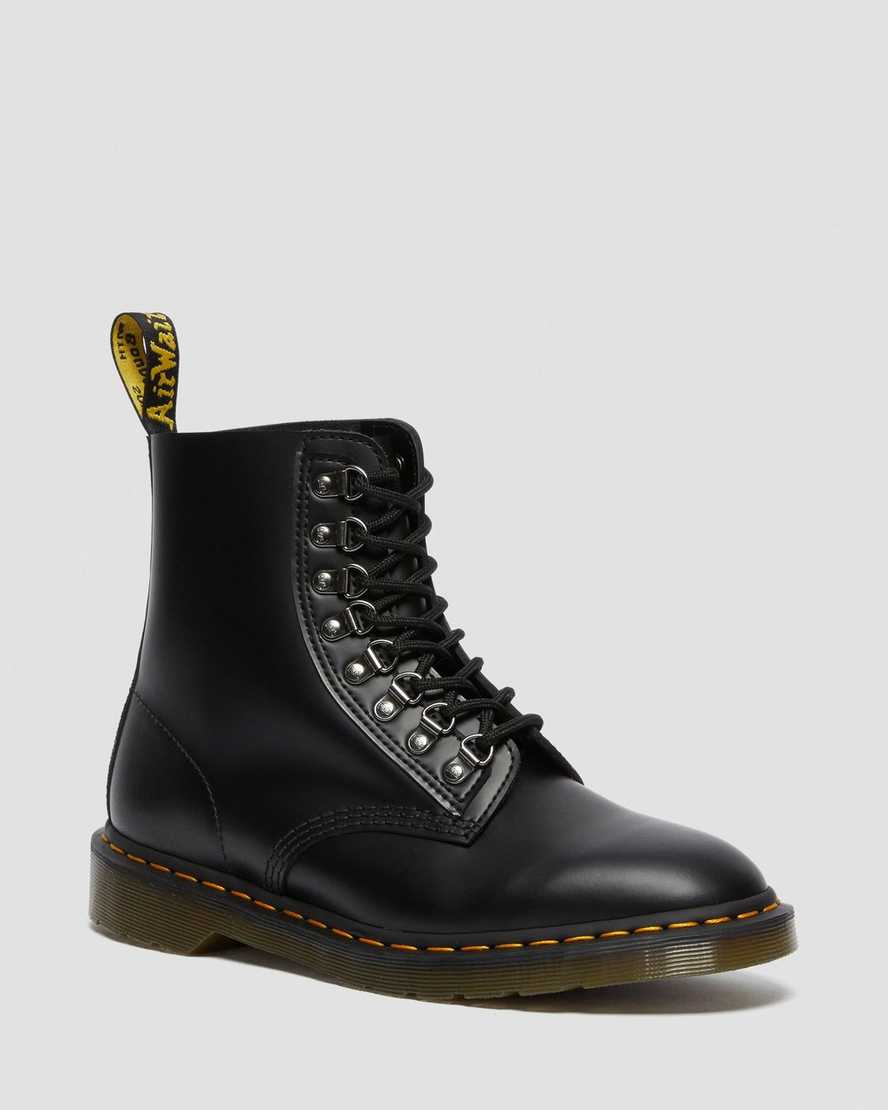 Dr. Martens 1460 Pascal Verso Smooth Lær Snørestøvler Dame Svart [0197QPUES]